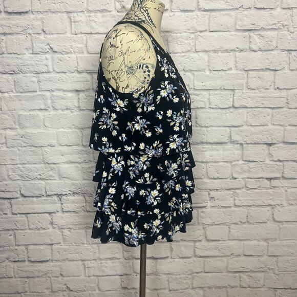 White House Black Market Floral Tank Blouse Women Size Small - Picture 3 of 7